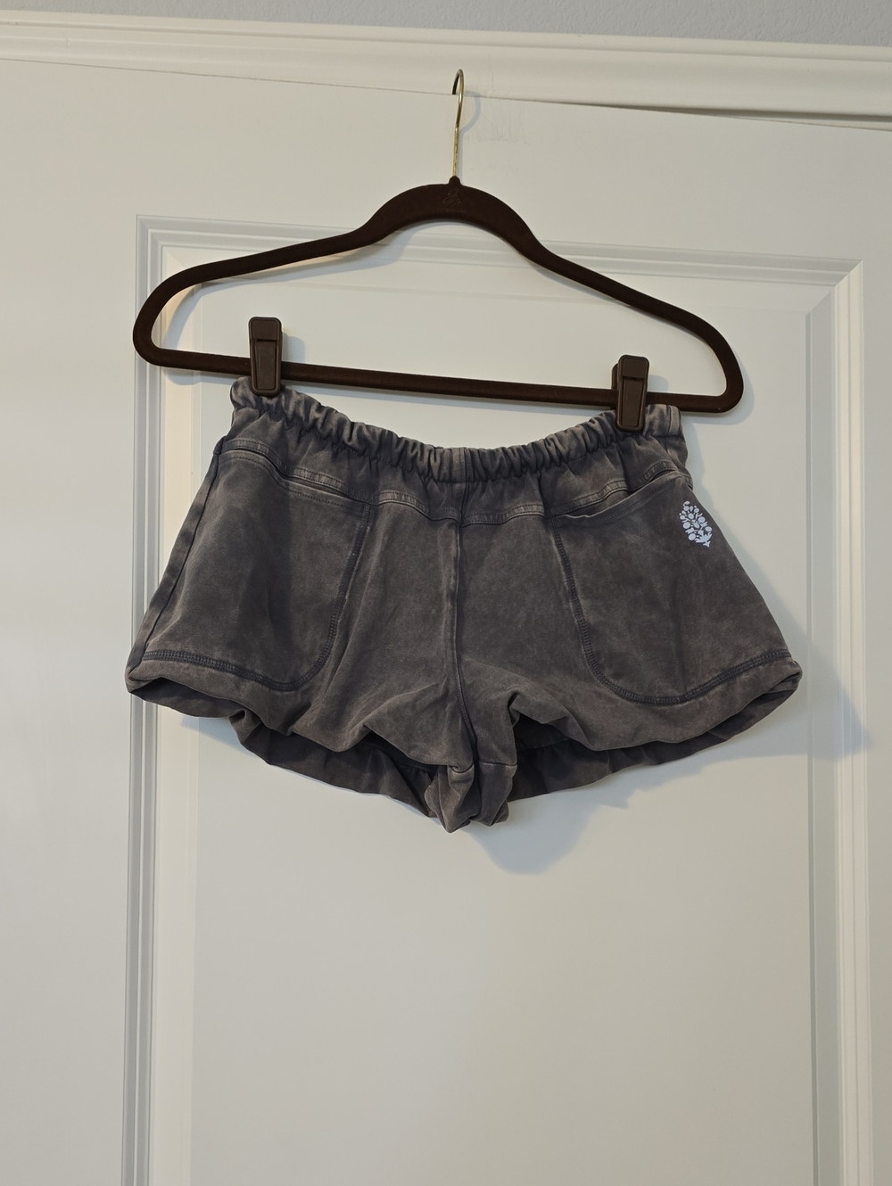 Free People Washed Navy Blue/Gray Bubble Shorts Size XS NWOT